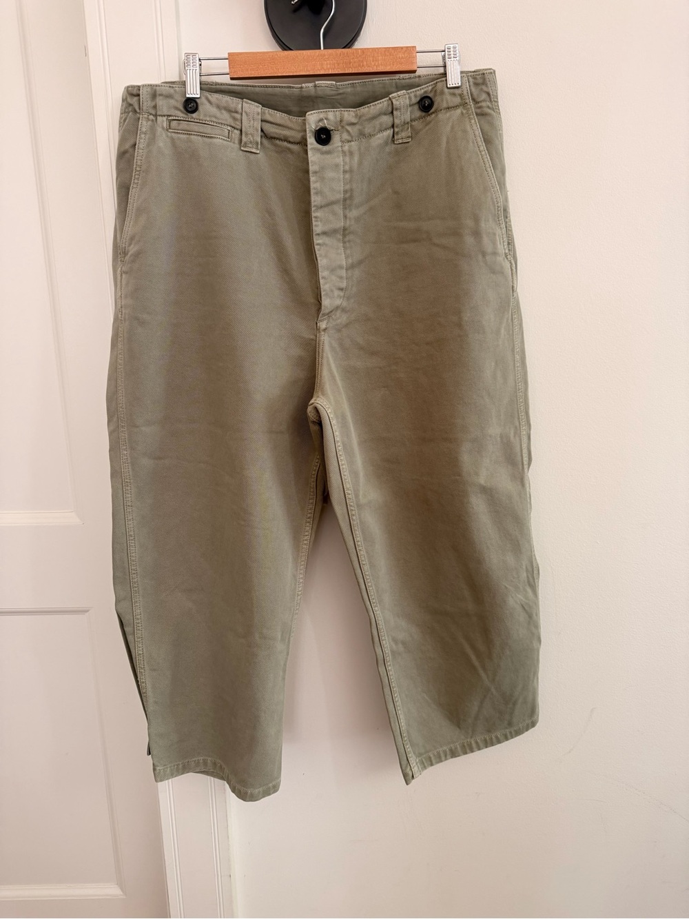 Raey Olive Green Cropped Women's Jeans - Casual Straight Fit